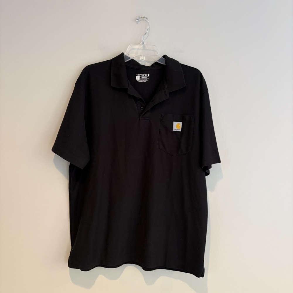 Carhartt Men's Classic Black Loose Fit Polo